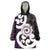 Aotearoa Koru Wearable Blanket Hoodie Purple Maori Paua Shell Mix Silver Fern