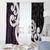 Aotearoa Koru Window Curtain Purple Maori Paua Shell Mix Silver Fern