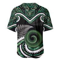 Koru Pounamu Aotearoa Baseball Jersey Maori Paua Shell Mix Silver Fern LT14 - Polynesian Pride