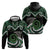 Koru Pounamu Aotearoa Hoodie Maori Paua Shell Mix Silver Fern