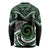 Koru Pounamu Aotearoa Long Sleeve Shirt Maori Paua Shell Mix Silver Fern