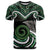 Koru Pounamu Aotearoa T Shirt Maori Paua Shell Mix Silver Fern