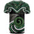 Koru Pounamu Aotearoa T Shirt Maori Paua Shell Mix Silver Fern