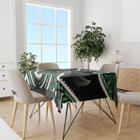 Koru Pounamu Aotearoa Tablecloth Maori Paua Shell Mix Silver Fern LT14 - Polynesian Pride