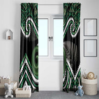 Koru Pounamu Aotearoa Window Curtain Maori Paua Shell Mix Silver Fern LT14 - Polynesian Pride
