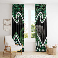 Koru Pounamu Aotearoa Window Curtain Maori Paua Shell Mix Silver Fern LT14 - Polynesian Pride