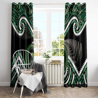 Koru Pounamu Aotearoa Window Curtain Maori Paua Shell Mix Silver Fern LT14 - Polynesian Pride