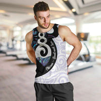 Aotearoa Pikorua Men Tank Top NZ Twist - Bond And Love LT14 White - Polynesian Pride