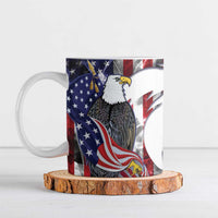 United States Guam Ceramic Mug USA Eagle Guahan Seal Bougainvillea LT14 Blue - Polynesian Pride