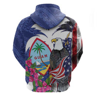 United States Guam Hoodie USA Eagle Guahan Seal Bougainvillea LT14 - Polynesian Pride