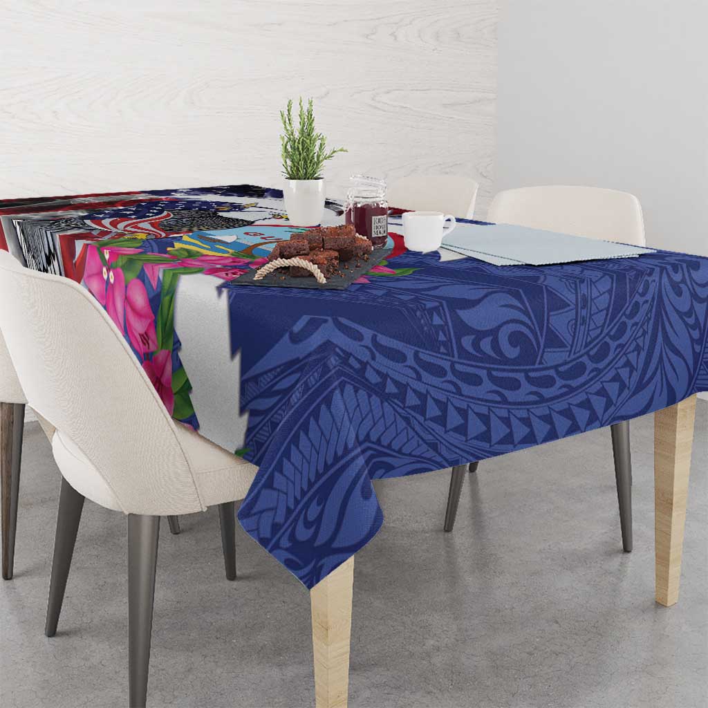 United States Guam Tablecloth USA Eagle Guahan Seal Bougainvillea LT14 - Polynesian Pride