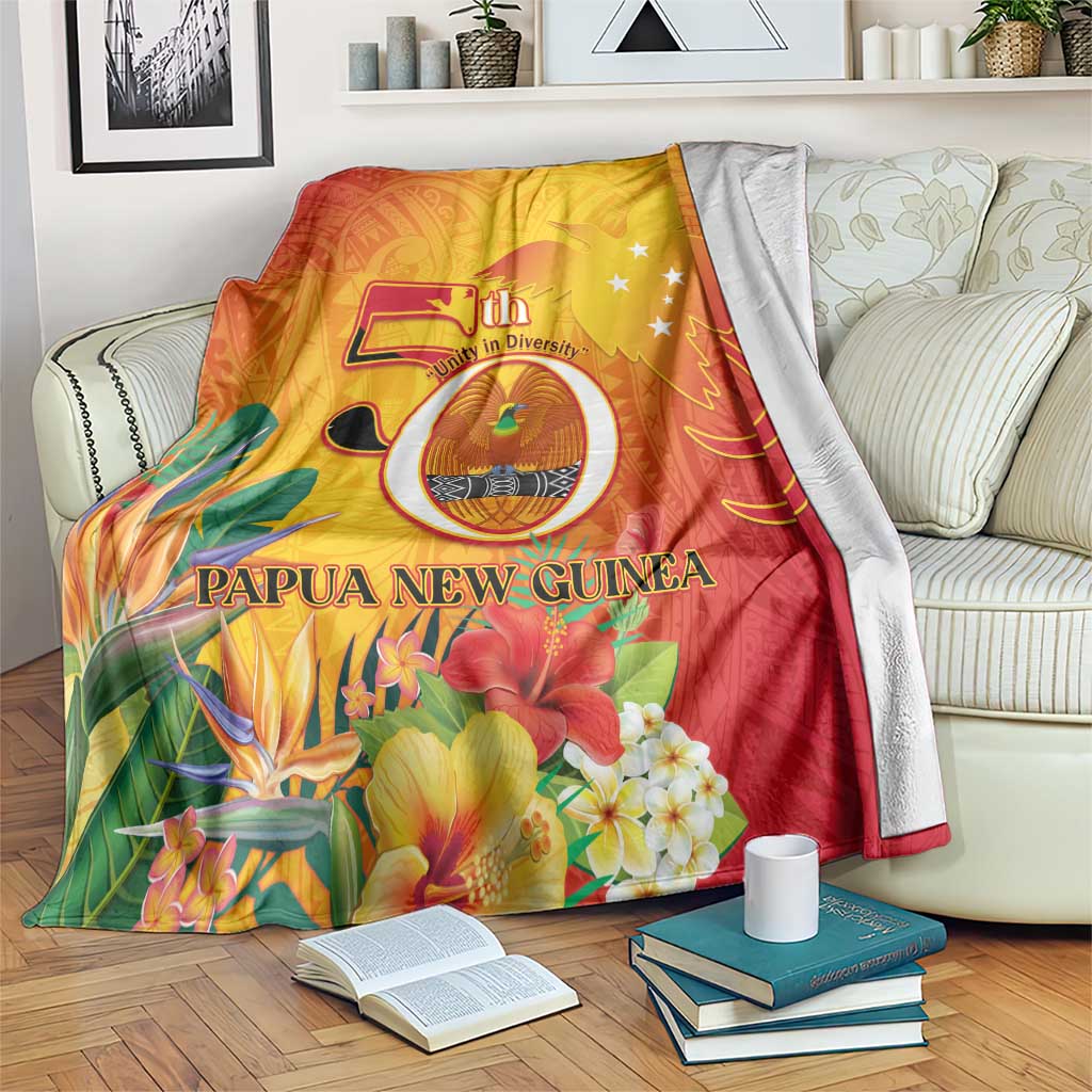 Papua New Guinea Independence Day Blanket 50th Anniversary Unity in Diversity LT14 Red - Polynesian Pride