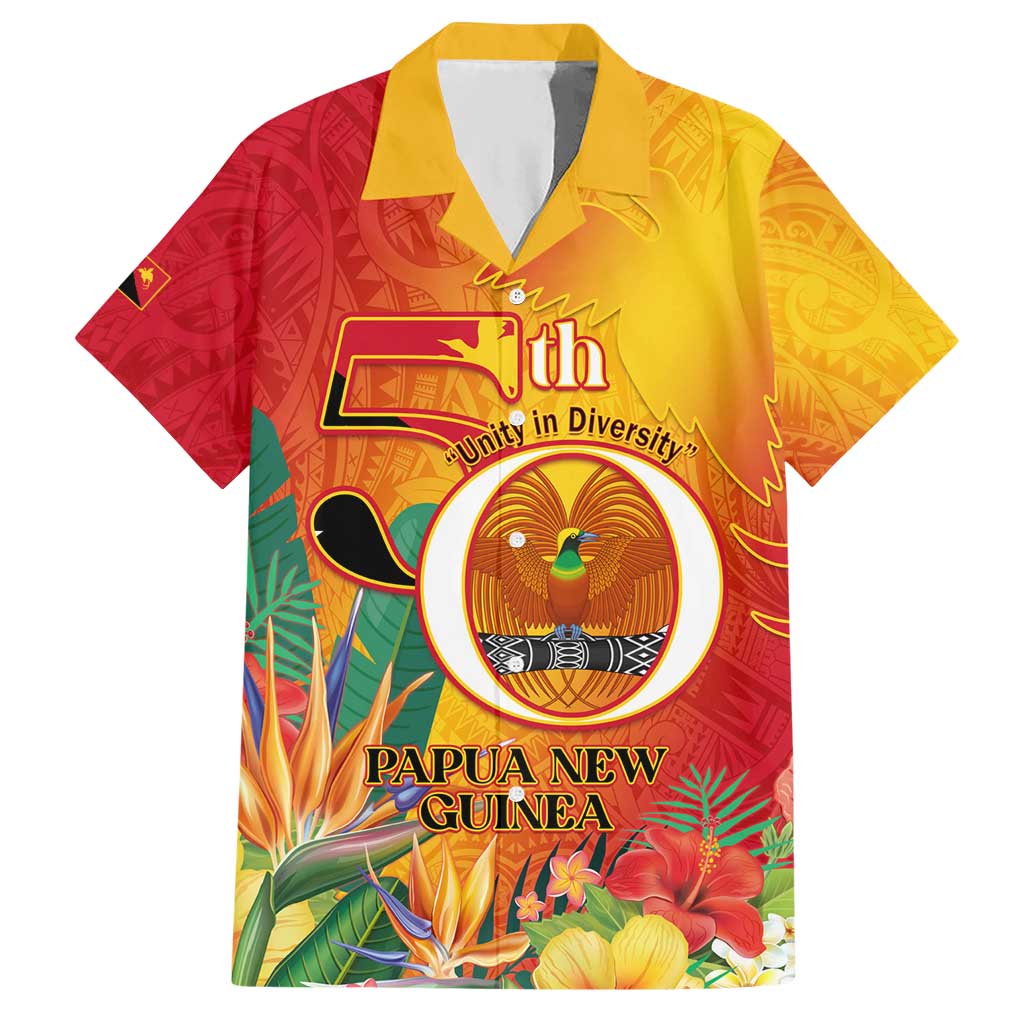 Papua New Guinea Independence Day Hawaiian Shirt 50th Anniversary Unity in Diversity LT14 Red - Polynesian Pride