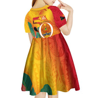 Papua New Guinea Independence Day Kid Short Sleeve Dress 50th Anniversary Unity in Diversity LT14 - Polynesian Pride