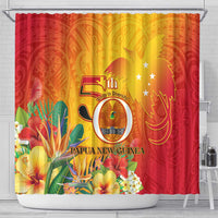 Papua New Guinea Independence Day Shower Curtain 50th Anniversary Unity in Diversity LT14 - Polynesian Pride