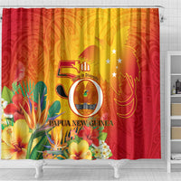 Papua New Guinea Independence Day Shower Curtain 50th Anniversary Unity in Diversity LT14 - Polynesian Pride