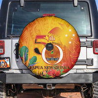 Papua New Guinea Independence Day Spare Tire Cover 50th Anniversary Unity in Diversity LT14 Red - Polynesian Pride