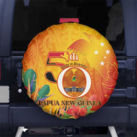 Papua New Guinea Independence Day Spare Tire Cover 50th Anniversary Unity in Diversity LT14 No hole Red - Polynesian Pride