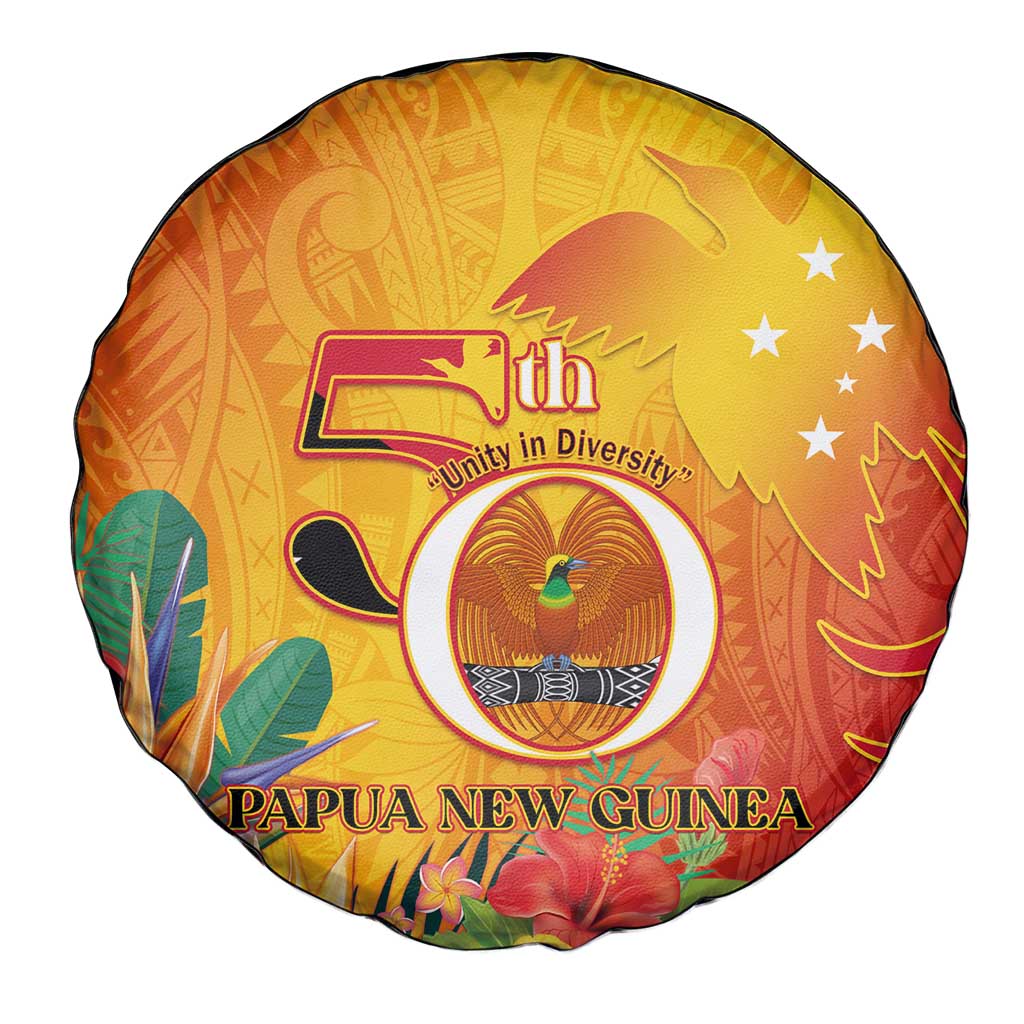 Papua New Guinea Independence Day Spare Tire Cover 50th Anniversary Unity in Diversity LT14 - Polynesian Pride