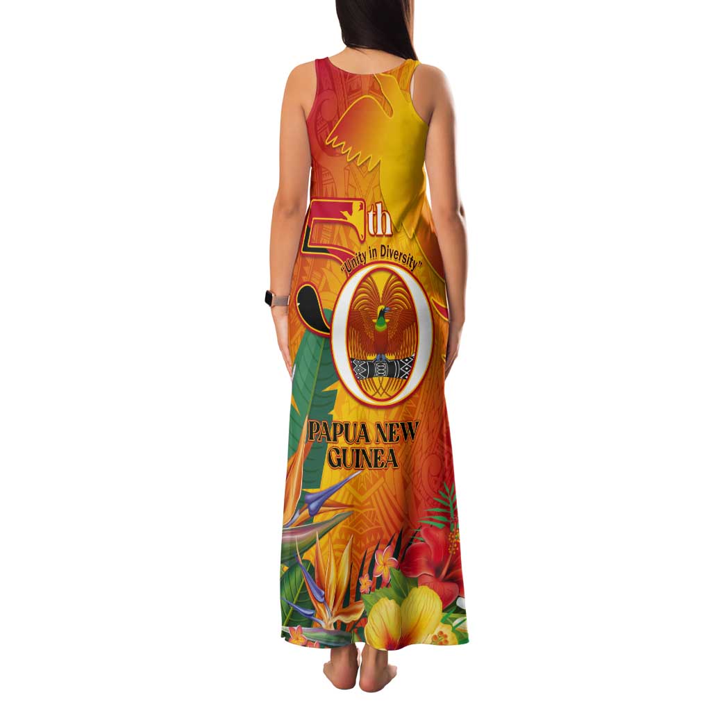Papua New Guinea Independence Day Tank Maxi Dress 50th Anniversary Unity in Diversity LT14 - Polynesian Pride