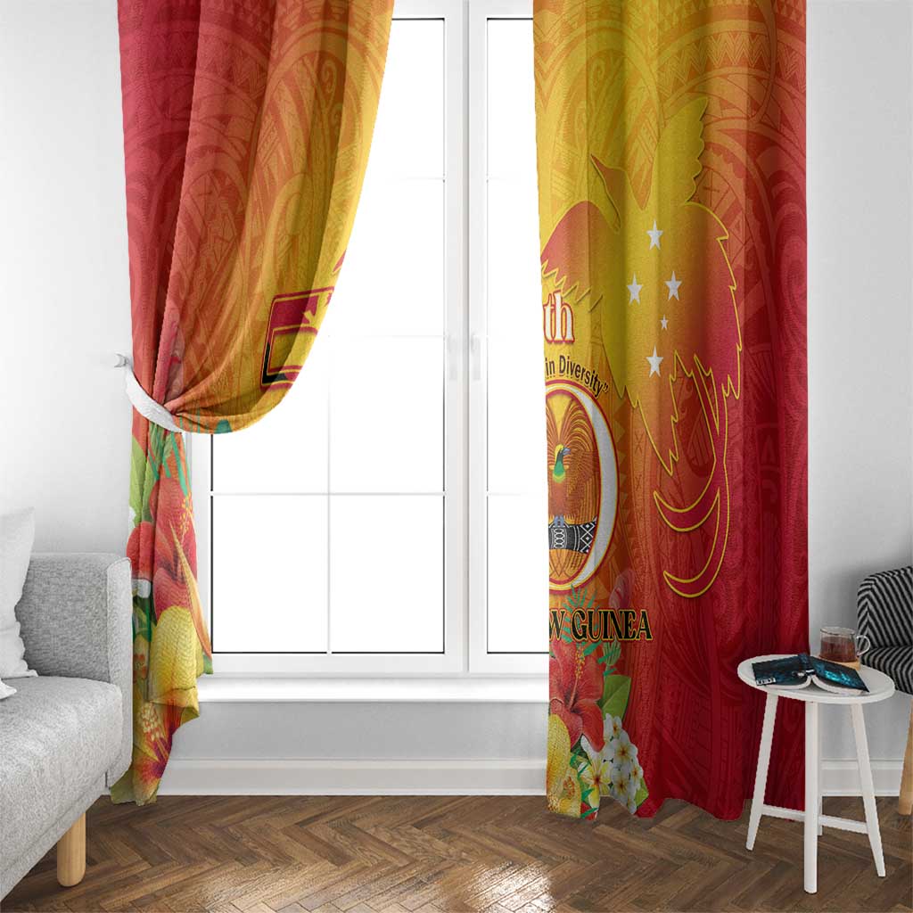 Papua New Guinea Independence Day Window Curtain 50th Anniversary Unity in Diversity LT14 - Polynesian Pride