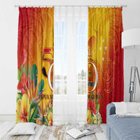 Papua New Guinea Independence Day Window Curtain 50th Anniversary Unity in Diversity LT14 - Polynesian Pride