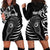 Personalised New Zealand Silver Fern Lacrosse Hoodie Dress Aotearoa Maori Pattern