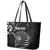 Personalised New Zealand Silver Fern Lacrosse Leather Tote Bag Aotearoa Maori Pattern