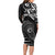 Personalised New Zealand Silver Fern Lacrosse Long Sleeve Bodycon Dress Aotearoa Maori Pattern