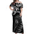 Personalised New Zealand Silver Fern Lacrosse Off Shoulder Maxi Dress Aotearoa Maori Pattern