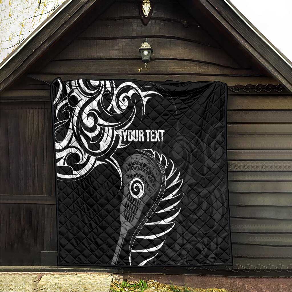 Personalised New Zealand Silver Fern Lacrosse Quilt Aotearoa Maori Pattern LT14 - Polynesian Pride