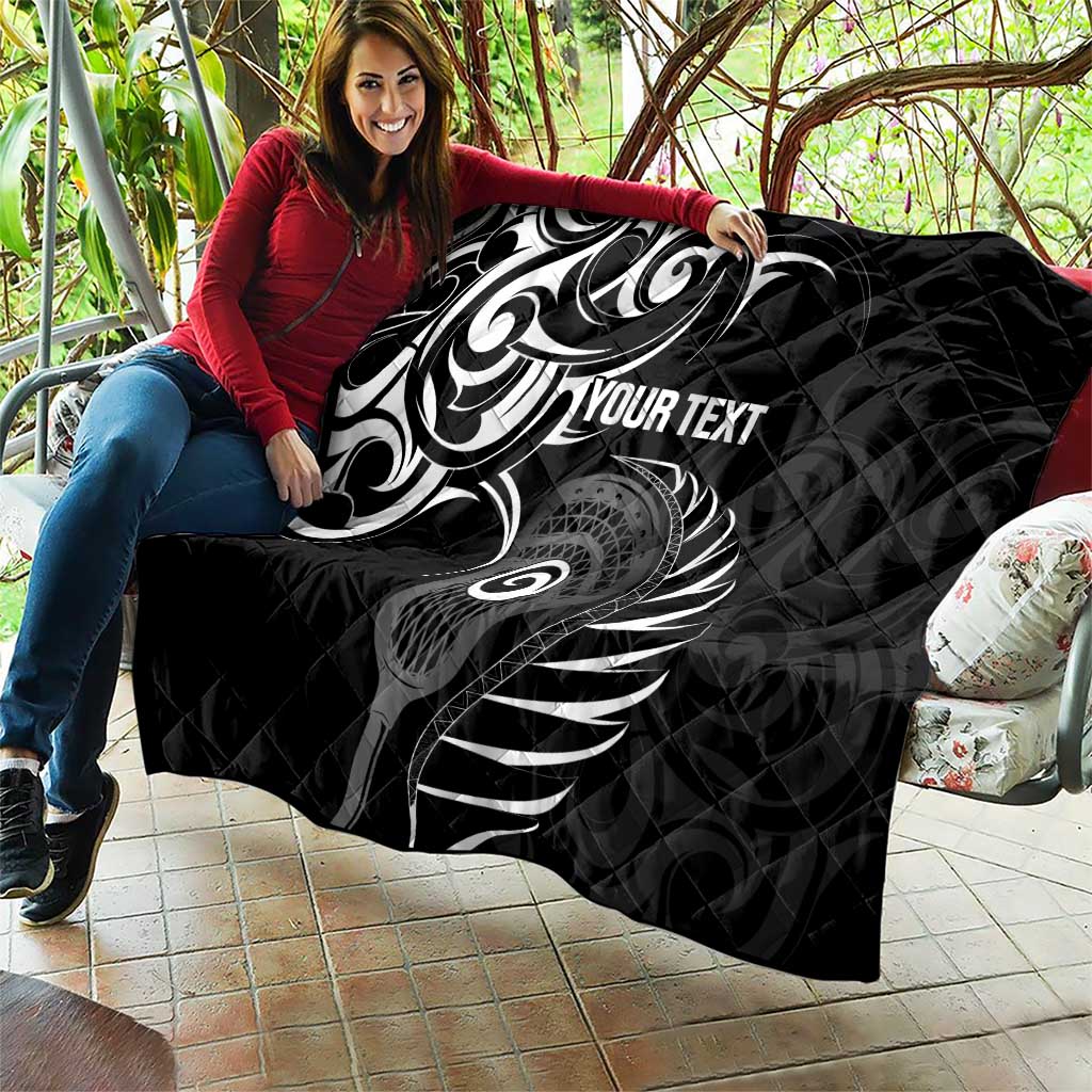 Personalised New Zealand Silver Fern Lacrosse Quilt Aotearoa Maori Pattern LT14 - Polynesian Pride