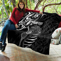 Personalised New Zealand Silver Fern Lacrosse Quilt Aotearoa Maori Pattern LT14 - Polynesian Pride