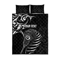 Personalised New Zealand Silver Fern Lacrosse Quilt Bed Set Aotearoa Maori Pattern LT14 - Polynesian Pride
