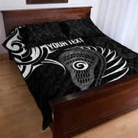 Personalised New Zealand Silver Fern Lacrosse Quilt Bed Set Aotearoa Maori Pattern LT14 - Polynesian Pride