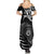 Personalised New Zealand Silver Fern Lacrosse Summer Maxi Dress Aotearoa Maori Pattern