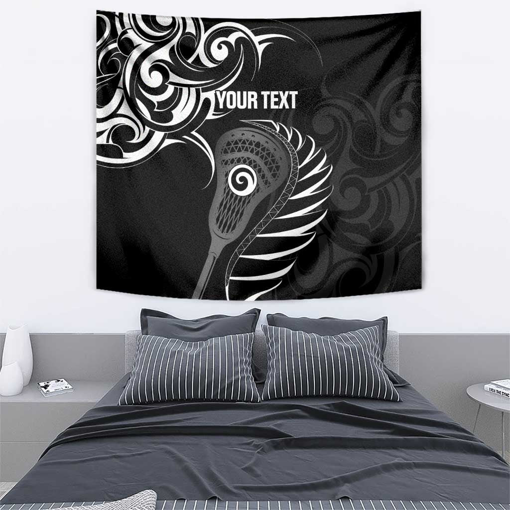 Personalised New Zealand Silver Fern Lacrosse Tapestry Aotearoa Maori Pattern LT14 - Polynesian Pride
