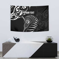 Personalised New Zealand Silver Fern Lacrosse Tapestry Aotearoa Maori Pattern LT14 - Polynesian Pride