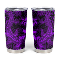 Polynesian Tumbler Cup Purple Hawaiian Tribal Hammerhead Shark LT14 Purple - Polynesian Pride