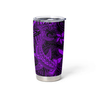 Polynesian Tumbler Cup Purple Hawaiian Tribal Hammerhead Shark LT14 - Polynesian Pride
