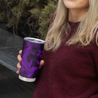 Polynesian Tumbler Cup Purple Hawaiian Tribal Hammerhead Shark LT14 - Polynesian Pride