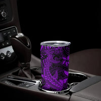 Polynesian Tumbler Cup Purple Hawaiian Tribal Hammerhead Shark LT14 - Polynesian Pride