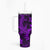 Polynesian Tumbler With Handle Purple Hawaiian Tribal Hammerhead Shark