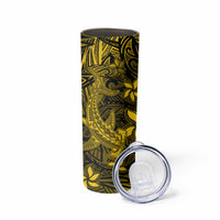 Polynesian Skinny Tumbler Gold Hawaiian Tribal Hammerhead Shark LT14 - Polynesian Pride