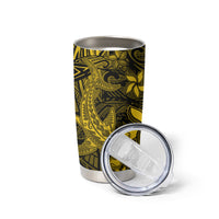 Polynesian Tumbler Cup Gold Hawaiian Tribal Hammerhead Shark LT14 - Polynesian Pride