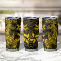 Polynesian Tumbler Cup Gold Hawaiian Tribal Hammerhead Shark LT14 - Polynesian Pride