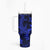 Polynesian Tumbler With Handle Blue Hawaiian Tribal Hammerhead Shark