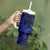 Polynesian Tumbler With Handle Blue Hawaiian Tribal Hammerhead Shark