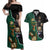 Personalised New Zealand And South Africa Rugby Couples Matching Off Shoulder Maxi Dress and Hawaiian Shirt 2024 All Black Springboks Mascots Together