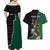 Personalised New Zealand And South Africa Rugby Couples Matching Off Shoulder Maxi Dress and Hawaiian Shirt 2024 All Black Springboks Mascots Together